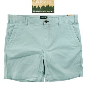 Orvis Sandstone Chino Shorts Stretch Men's 38 Waist NWT